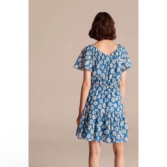 Rebecca Taylor Perla Petal Flutter Sleeve Flounce Hem Dress - Picture 4 of 14